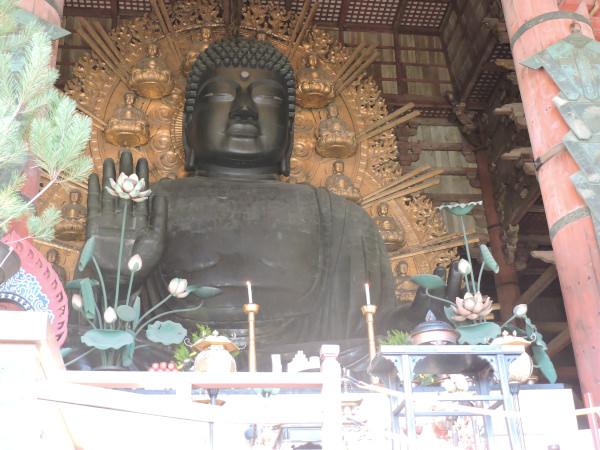 Buddha in Todai-Ji Temple in Nara Japan